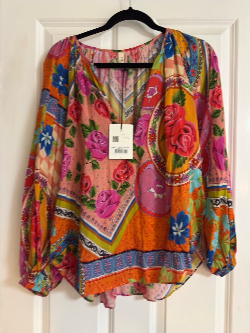 Spell Aphrodite blouse w/tie medium NWT - Picture 2 of 4